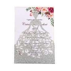 Glitter Wedding Invitation Card Personalized Custom Modern Marriage Invitation Card